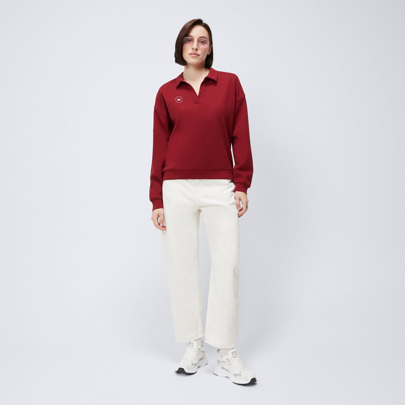 Bluza damska UMBRO BLUZA ROZPINANA Z KAPTUREM COLLAGE ul125bld04001 kolor bordowy