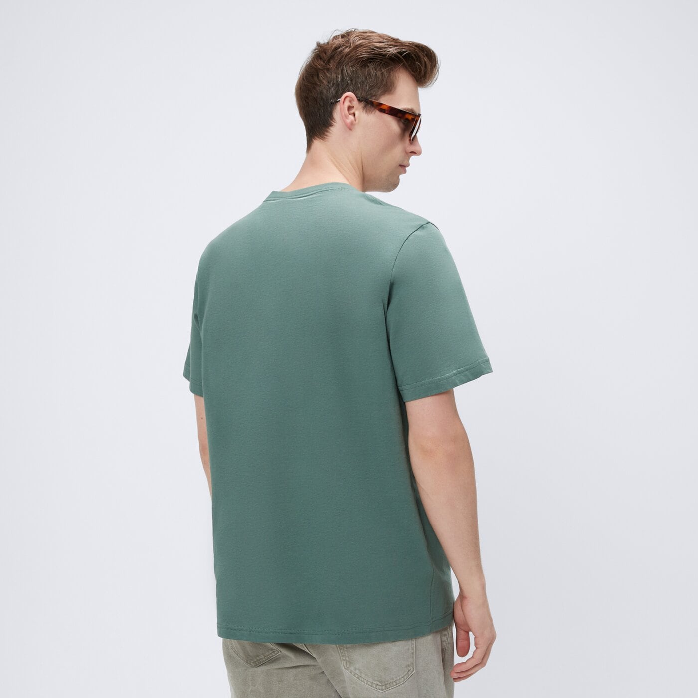 Koszulka męska CHAMPION T-SHIRT SS EMBROIDERED SMALL LOGO 221778_gs506 kolor zielony