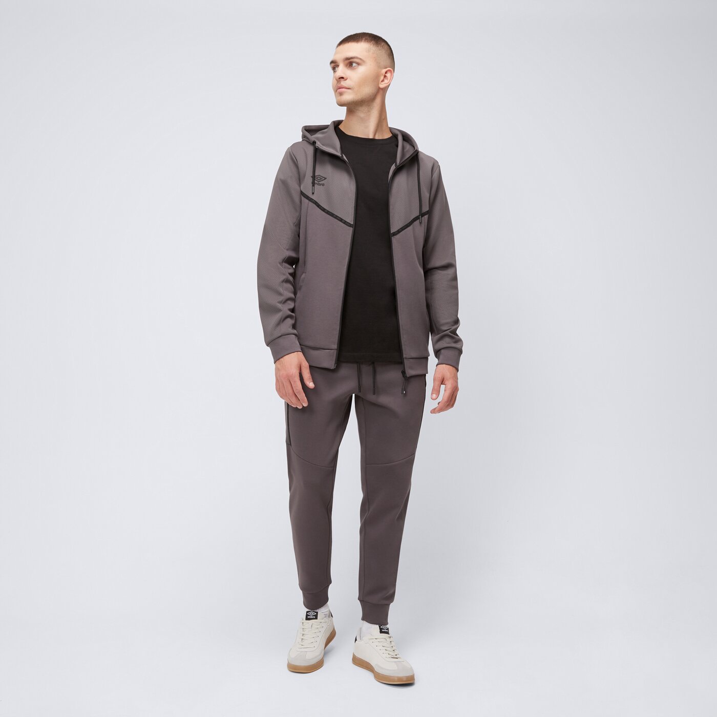 Bluza męska UMBRO BLUZA ROZPINANA Z KAPTUREM TECH FULL ZIP ul125blm01001 kolor szary