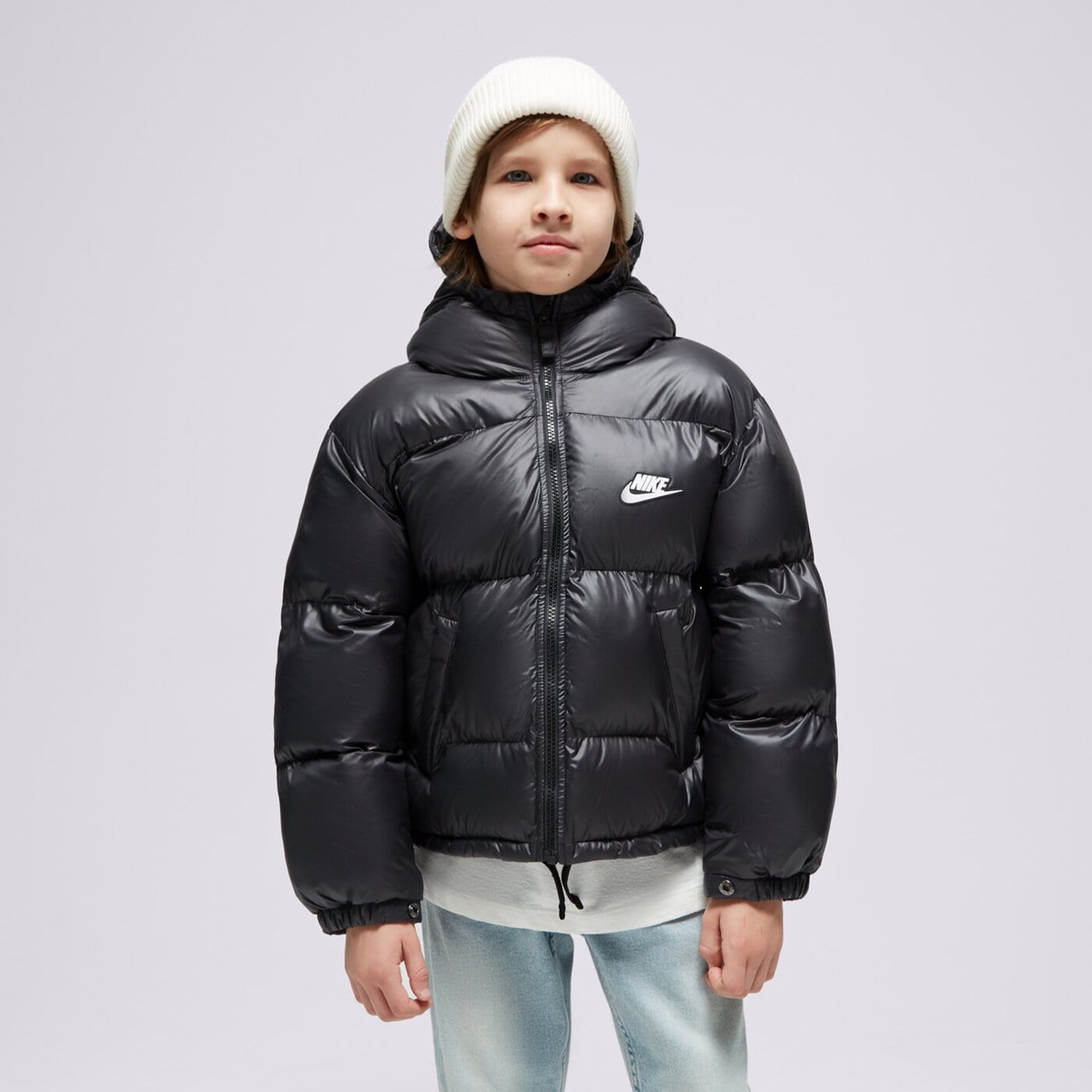 Kurtka zimowa dziecięca NIKE KURTKA ZIMOWA K NSW TF RPL HGH SYNFL U fd2846-011 kolor czarny