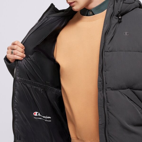 Kurtka zimowa męska CHAMPION KURTKA ZIMOWA HOODED JACKET 220347es503 kolor czarny