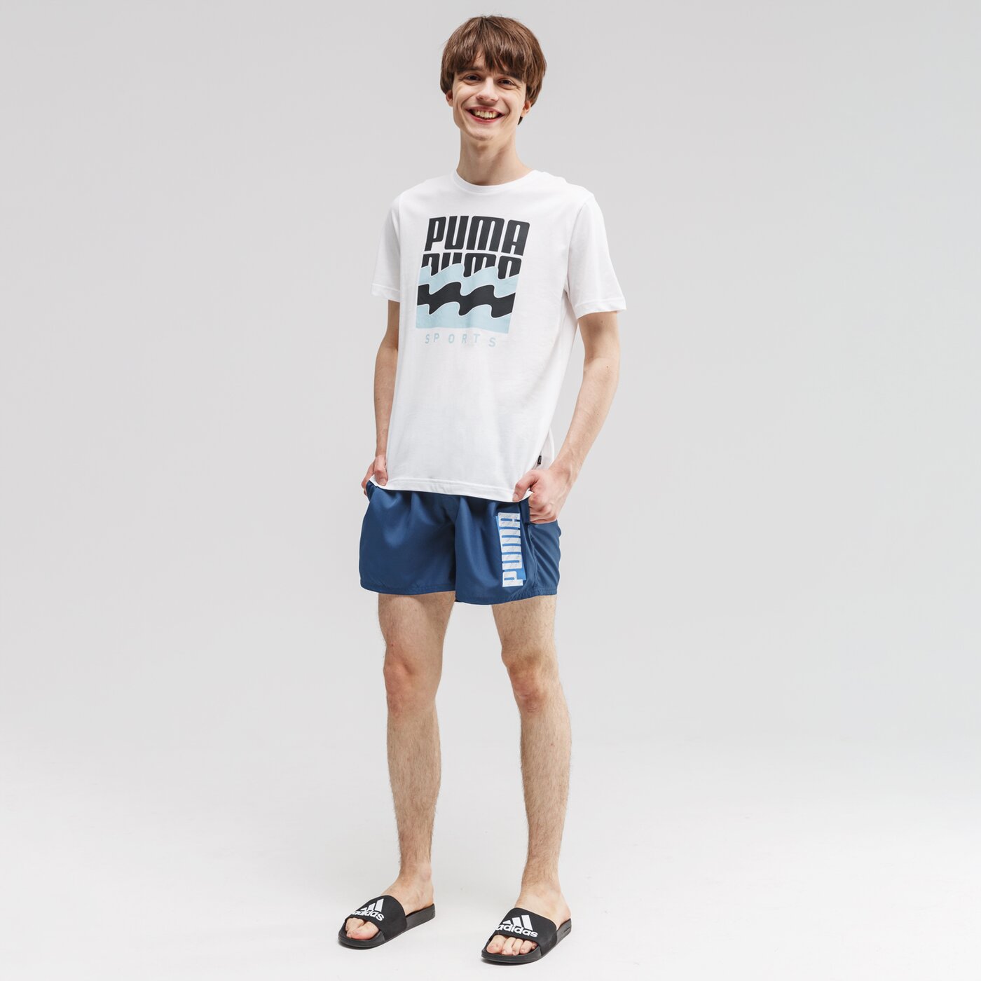 Spodenki męskie PUMA SZORTY ESS+ SUMMER PUMA 843727 43 kolor granatowy