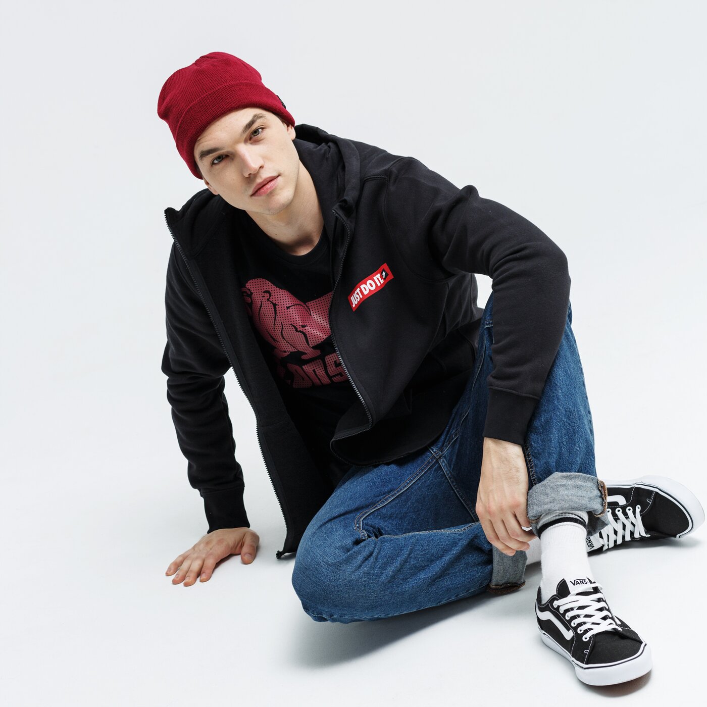 Bluza męska NIKE BLUZA M NSW JDI FZ FLC BSTR bv5068-010 kolor czarny