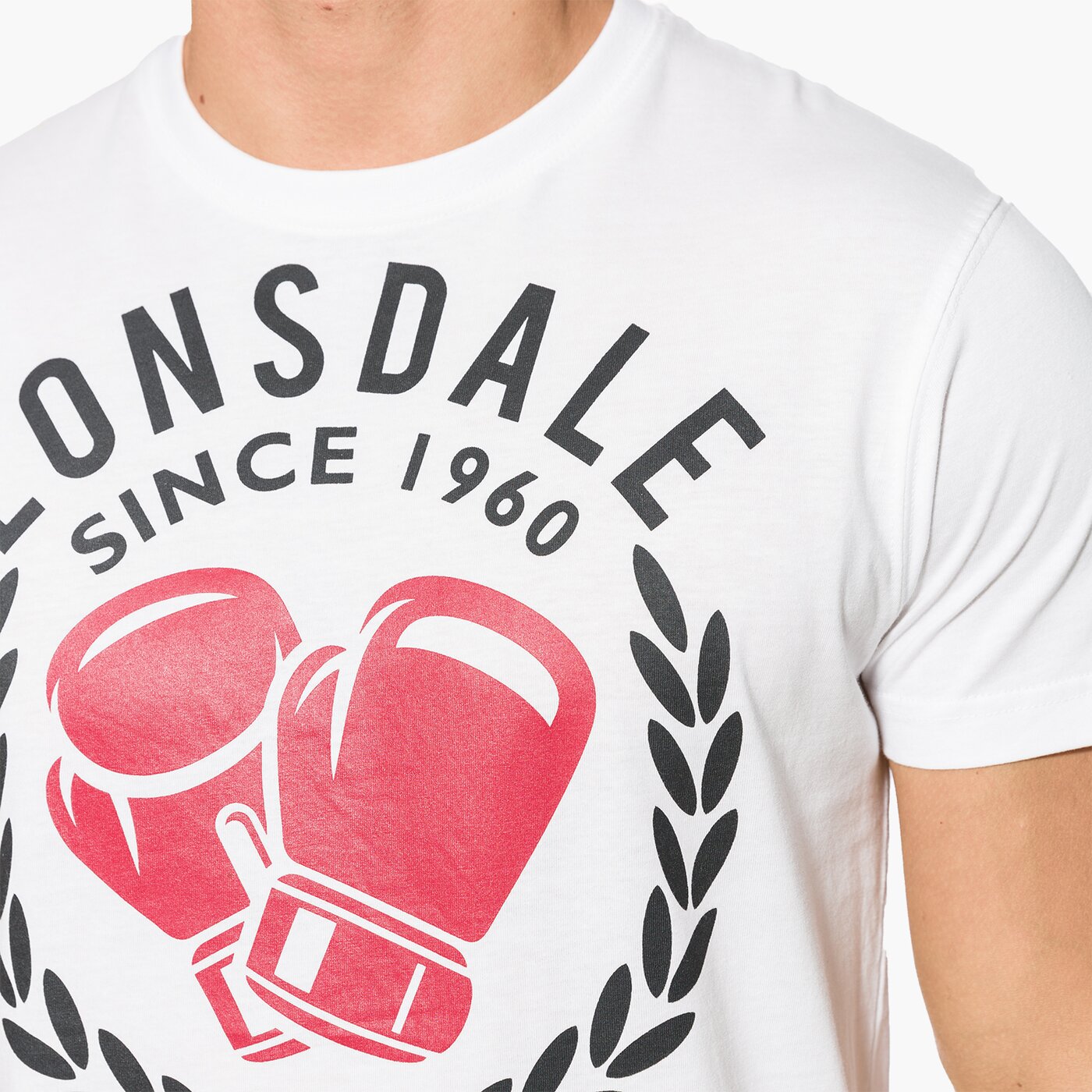 Koszulka męska LONSDALE T-SHIRT SS WHITE tsm17ld1407000 kolor biały