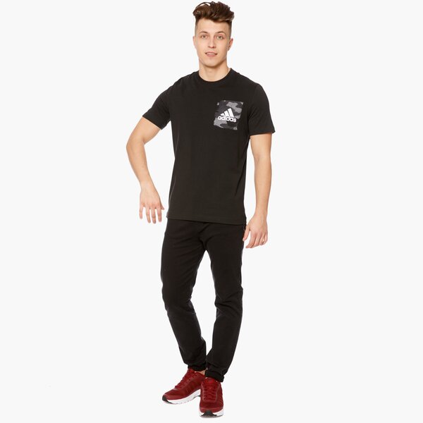 Koszulka męska ADIDAS T-SHIRT SS ESS AOP TEE s98758 kolor czarny