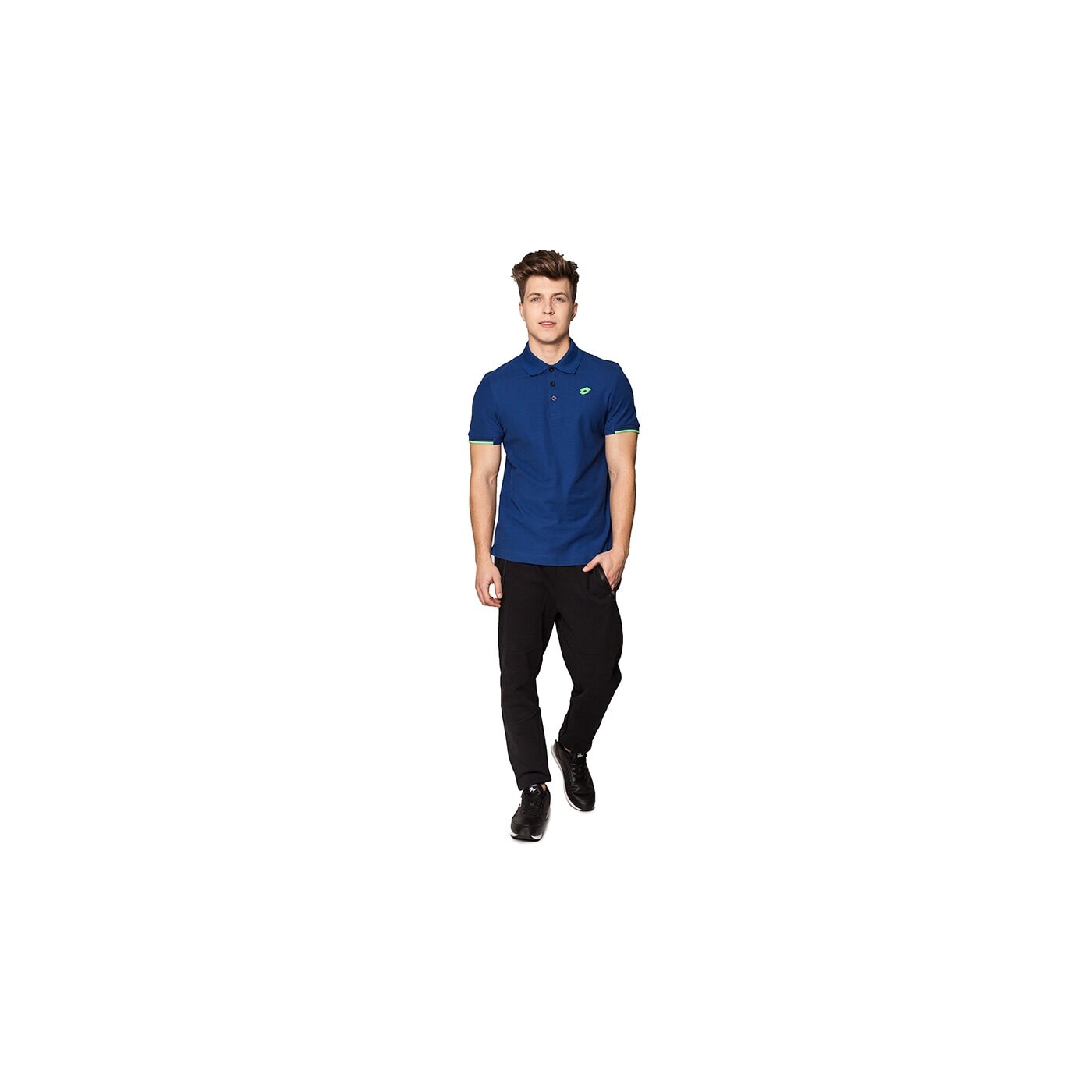 Koszulka polo męska LOTTO POLO BRODSY LOGO PLUS s0947 kolor niebieski