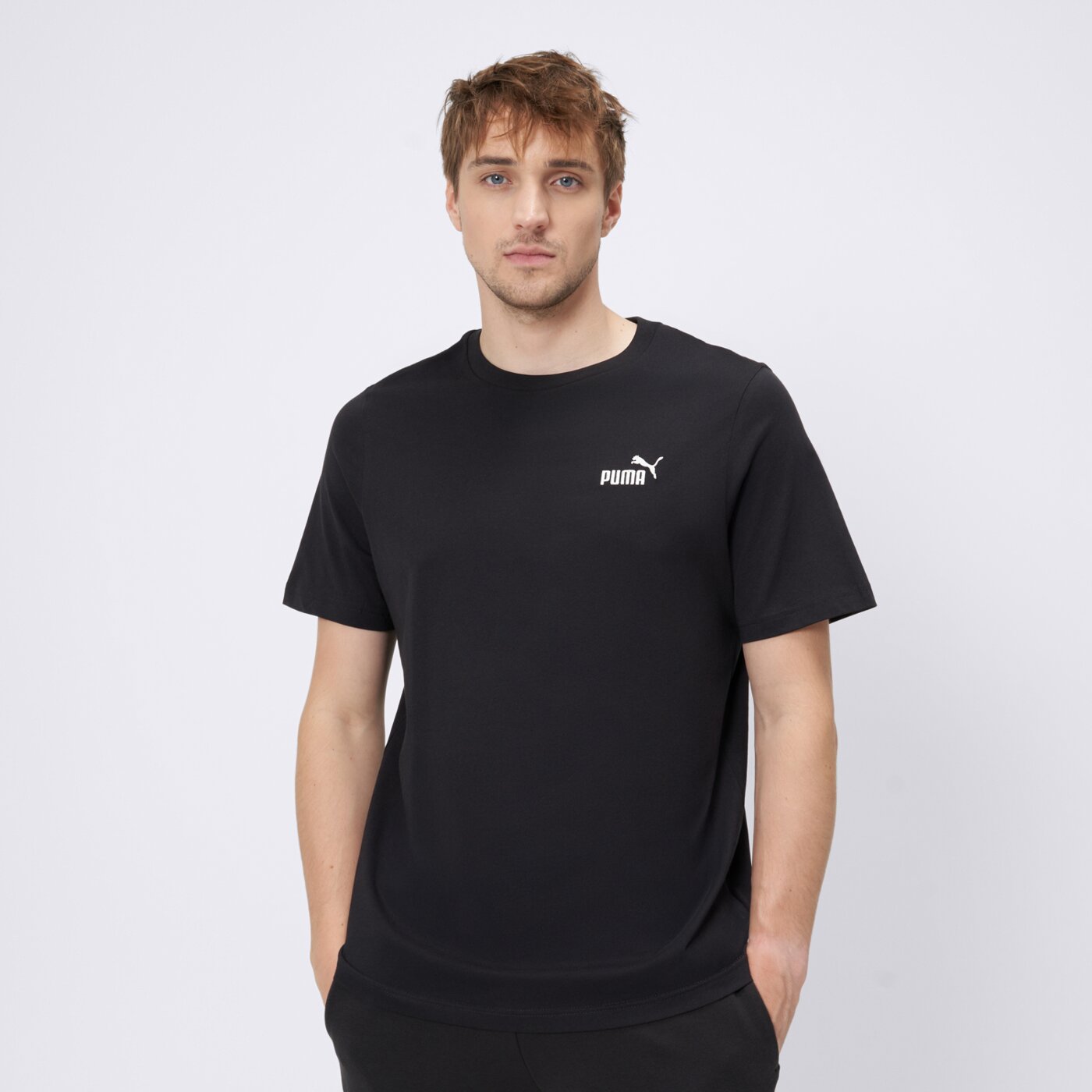 Koszulka męska PUMA T-SHIRT ESS SMALL NO. 1 LOGO 68253401 kolor czarny