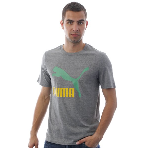 Koszulka męska PUMA T-SHIRT VINTAGE NO-1  LOGO TEE 55823029 kolor szary