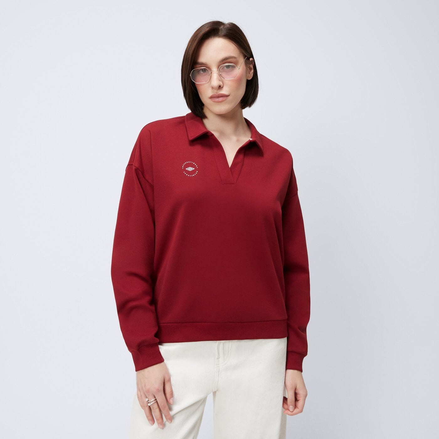 Bluza damska UMBRO BLUZA ROZPINANA Z KAPTUREM COLLAGE ul125bld04001 kolor bordowy