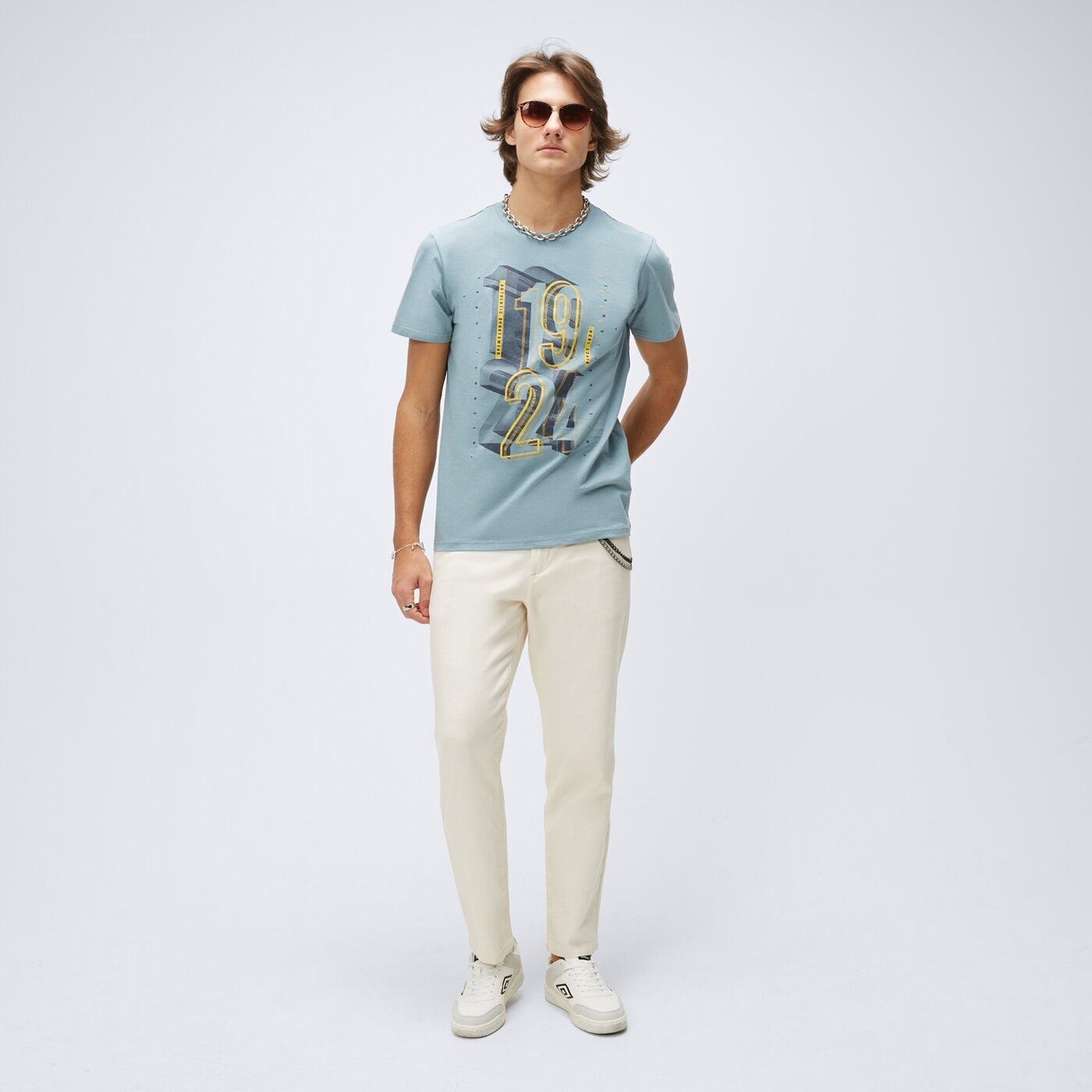 Koszulka męska UMBRO T-SHIRT HOLT ul323tsm62001 kolor szary