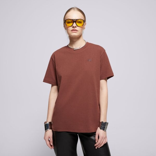 Koszulka damska NEW BALANCE T-SHIRT ATHLETICS JERSEY T-SHIRT wt41501rok kolor brązowy