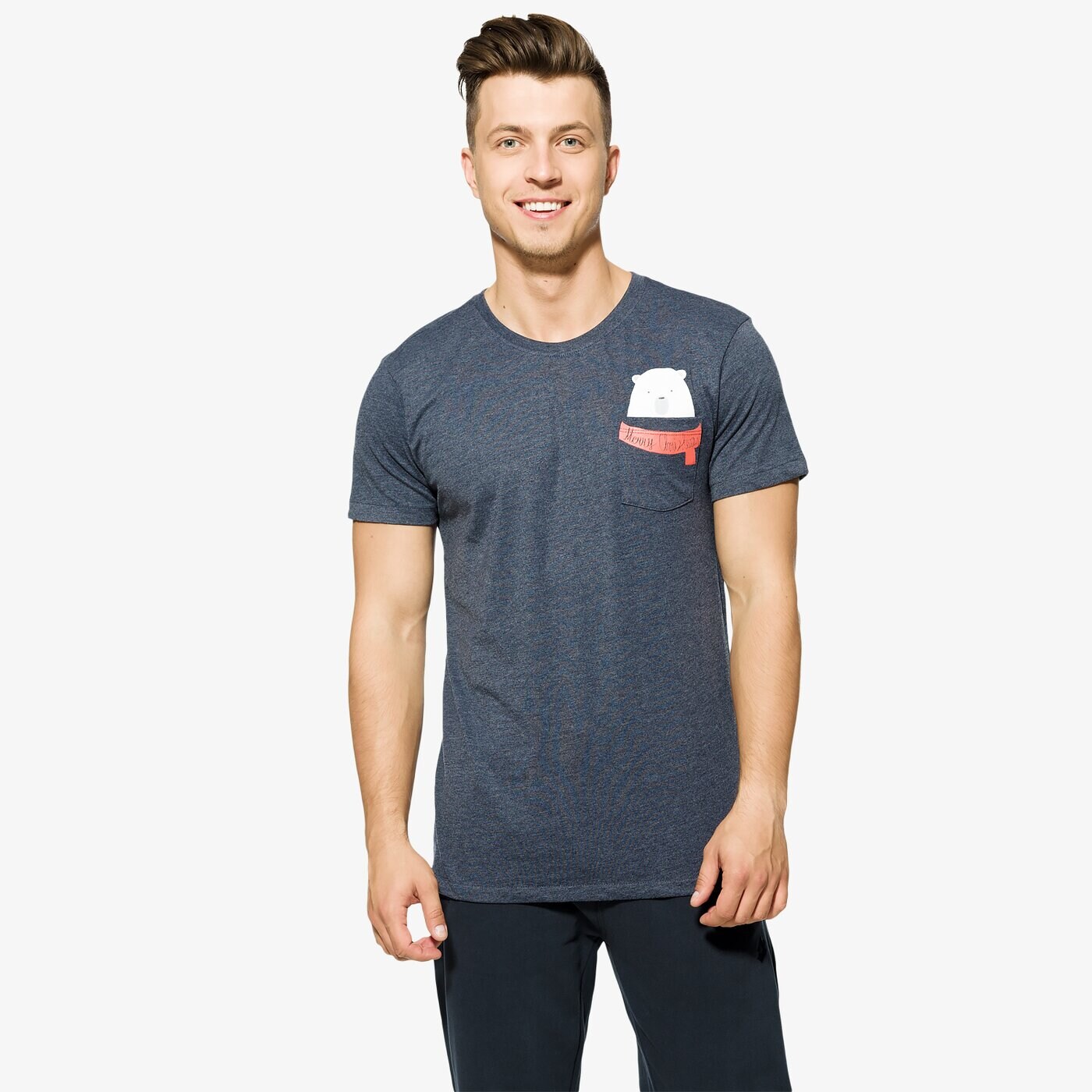 Koszulka męska FEEWEAR T-SHIRT SS BEAR fw37tsm45001 kolor granatowy