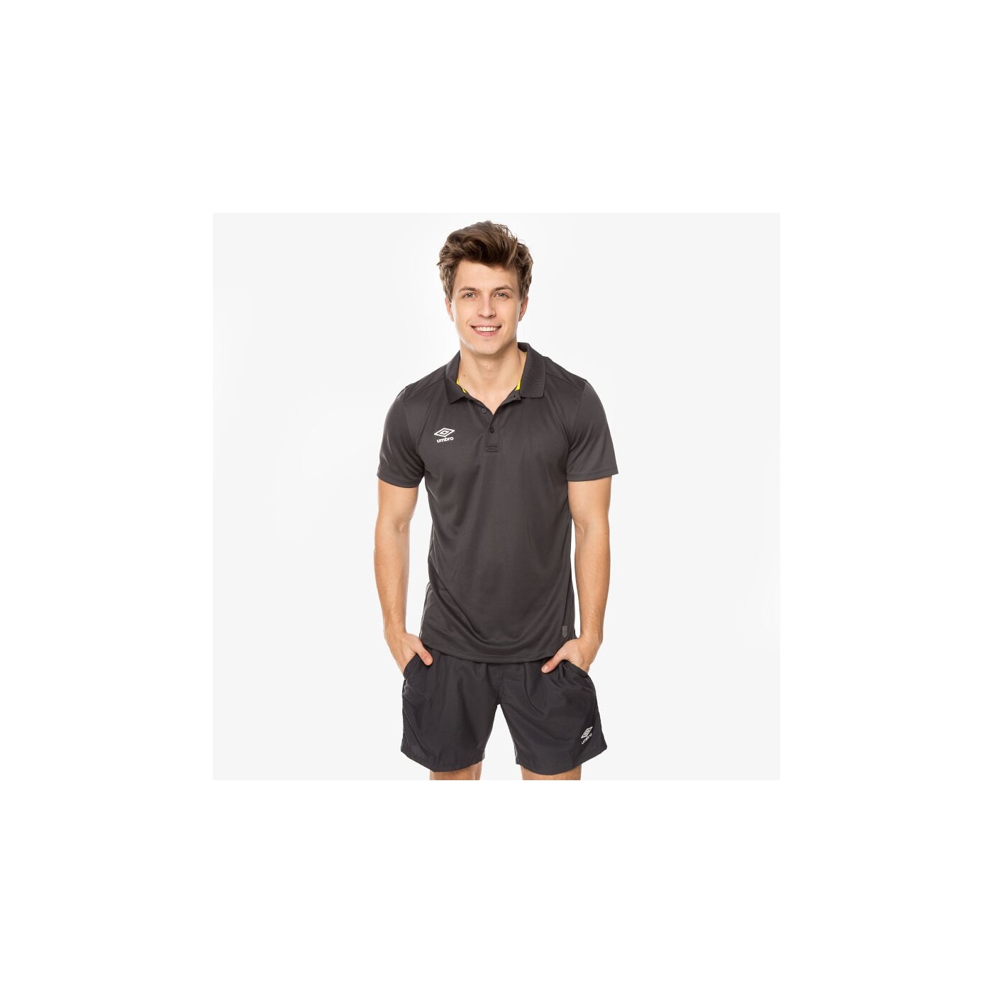 Koszulka polo męska UMBRO POLO PRO TRAINING POLY 64071uamv kolor czarny