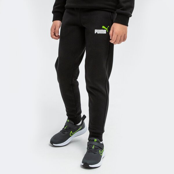 Spodnie dziecięce PUMA SPODNIE ESS+ 2 COL LOGO FL CL B 586988 51 kolor czarny