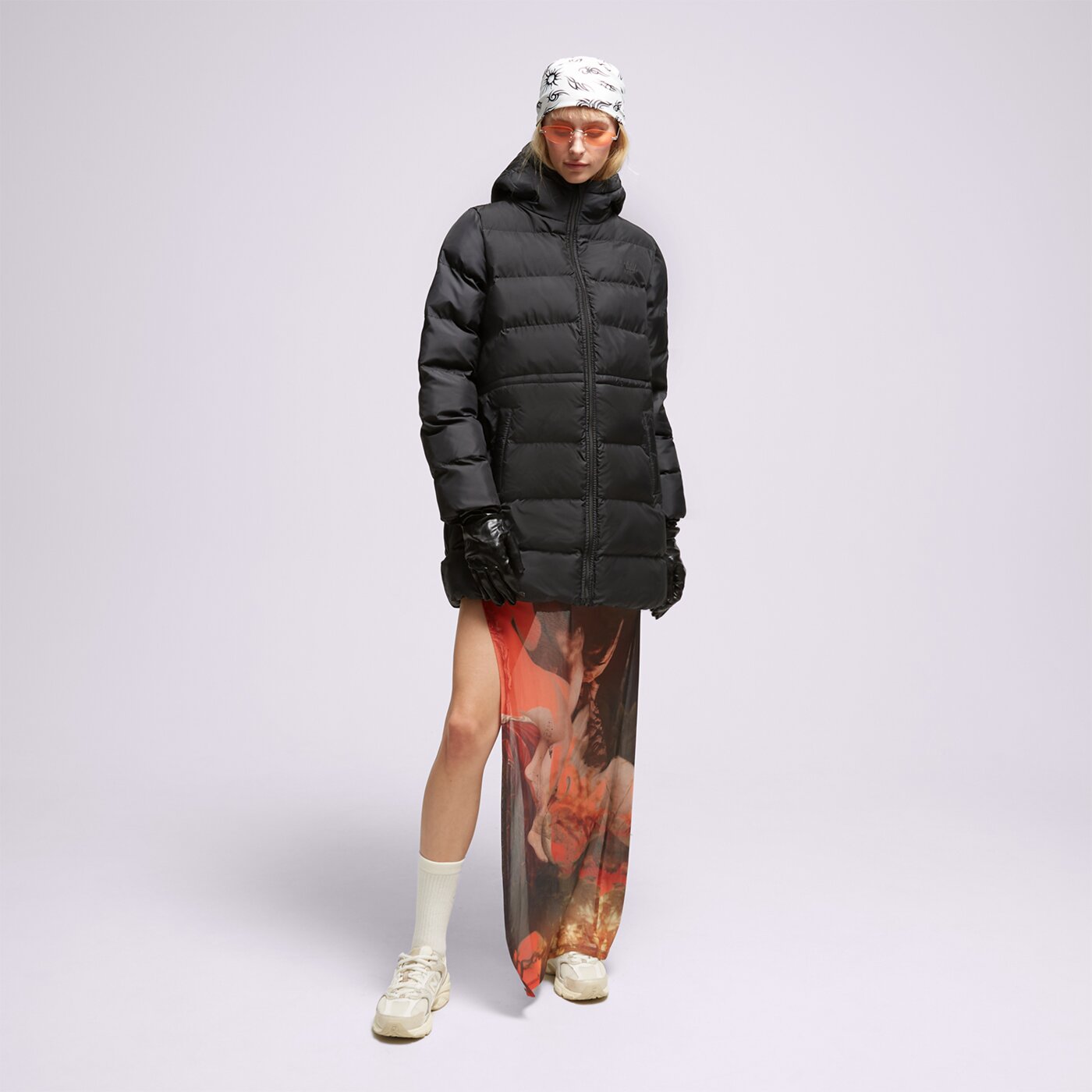 Kurtka zimowa damska LEVI'S PŁASZCZ HOODED MIDI a6369-0000 kolor czarny