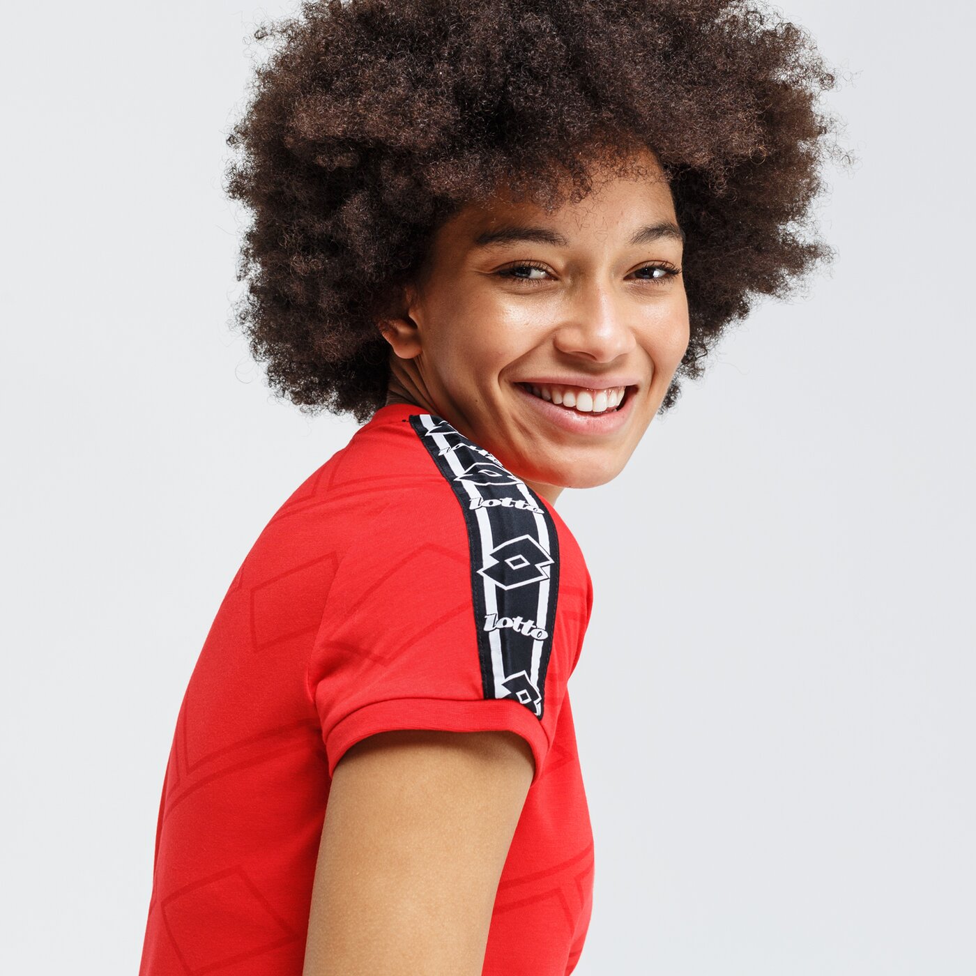 Koszulka damska LOTTO T-SHIRT ATHLETICA CLASSIC W II PRT JS 214409-0c4 kolor czerwony