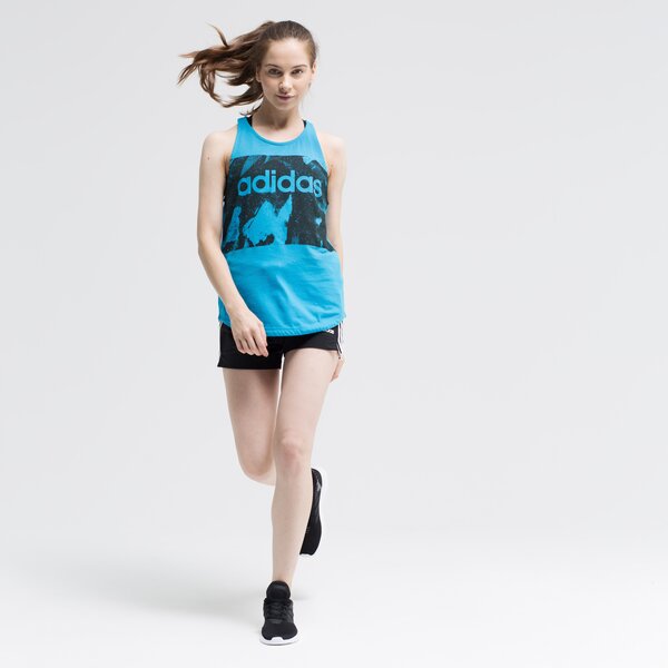 Top damski ADIDAS TANK W E AOP du0692 kolor niebieski