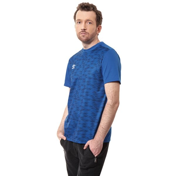 Koszulka męska UMBRO T-SHIRT TRAINING GRAPHIC POLY TEE 62572u030 kolor granatowy
