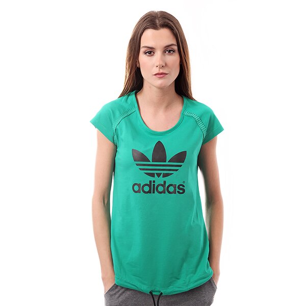 Koszulka damska ADIDAS T-SHIRT LOGO TEE Q1 f77883 kolor zielony