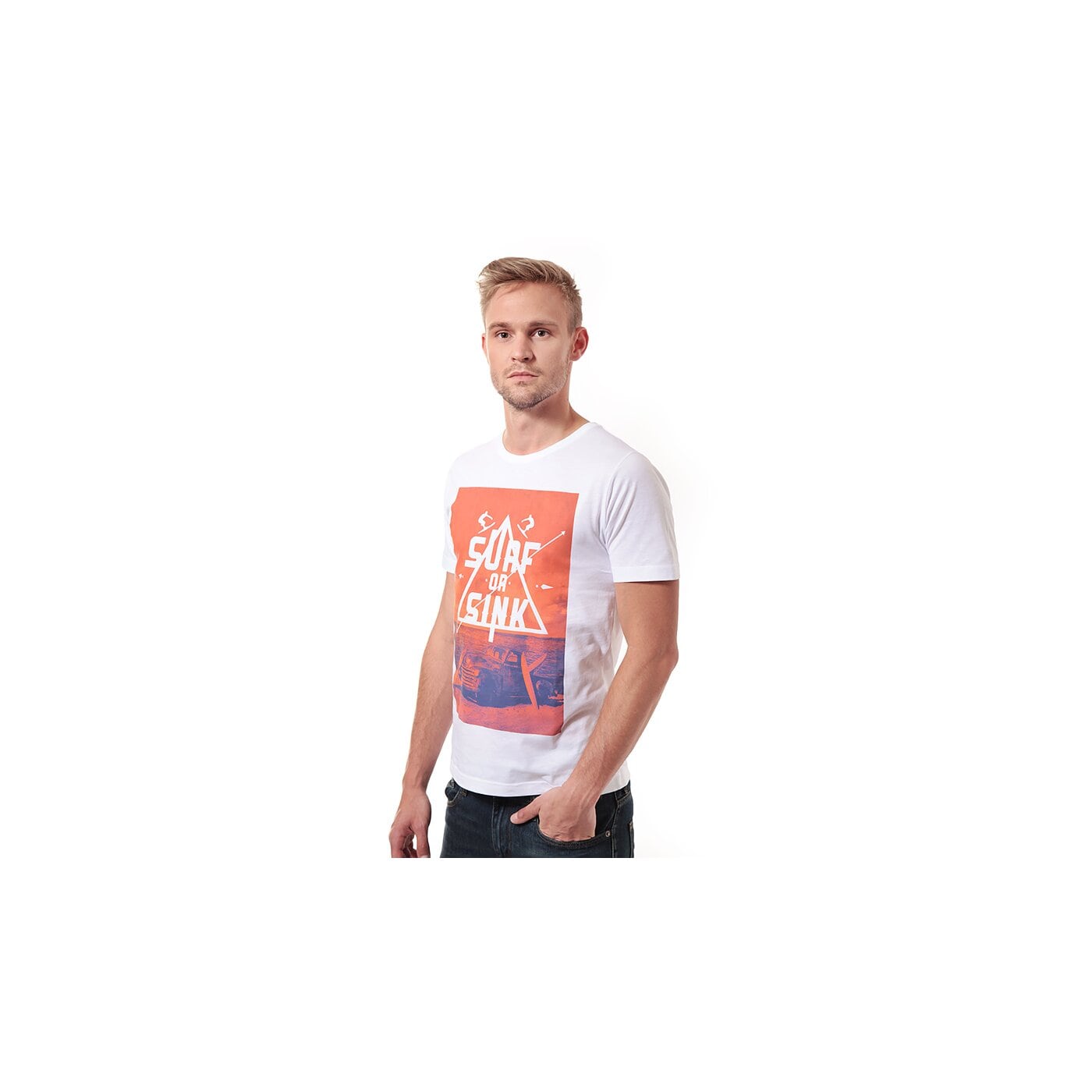 Koszulka męska CONFRONT T-SHIRT KOSANNO cf14tsmpr018 kolor multicolor
