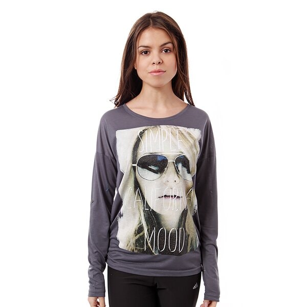 Koszulka damska CONFRONT T-SHIRT L\S LABELLA cfv14tsd02002 kolor szary