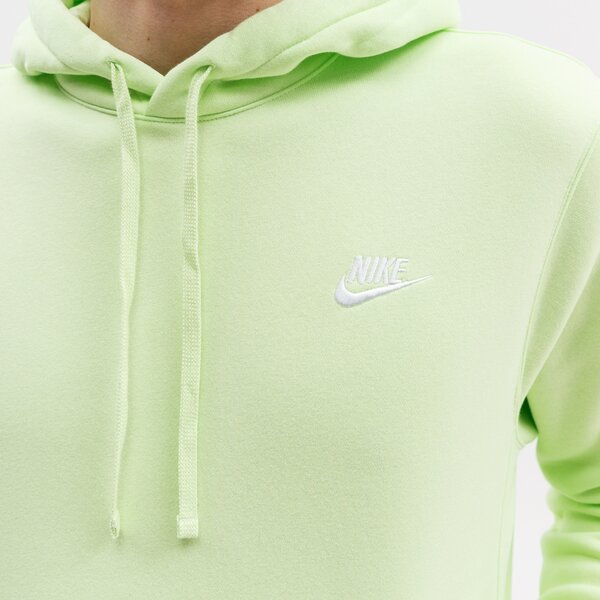 Bluza męska NIKE BLUZA Z KAPTUREM SPORTSWEAR CLUB FLEECE bv2654-383 kolor zielony