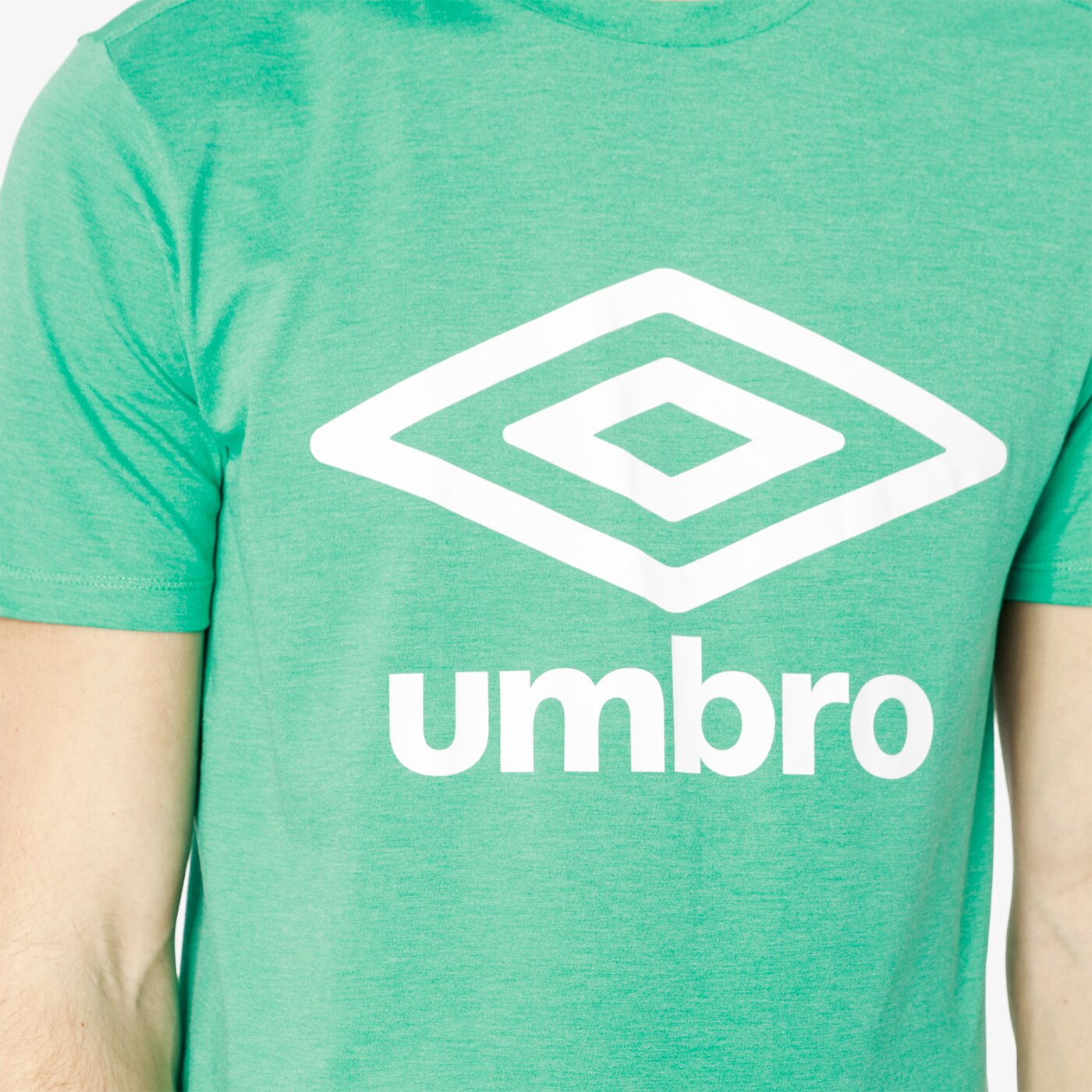 Koszulka męska UMBRO T-SHIRT SS FW LARGE LOGO COTTON 65352u-gvj kolor zielony