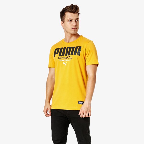 Koszulka męska PUMA T-SHIRT SS ATHLETICS 85233225 kolor żółty