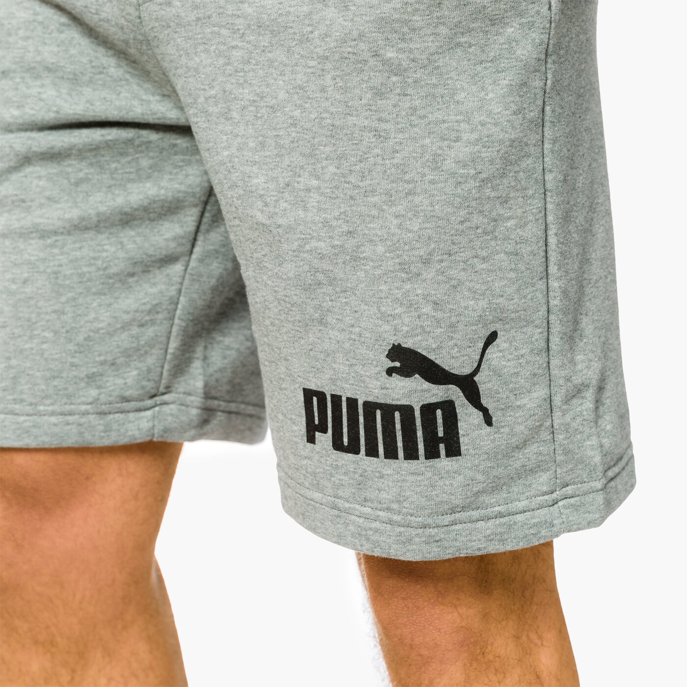 Spodenki męskie PUMA SZORTY ESS NO.1 SWEAT 83826103 kolor szary