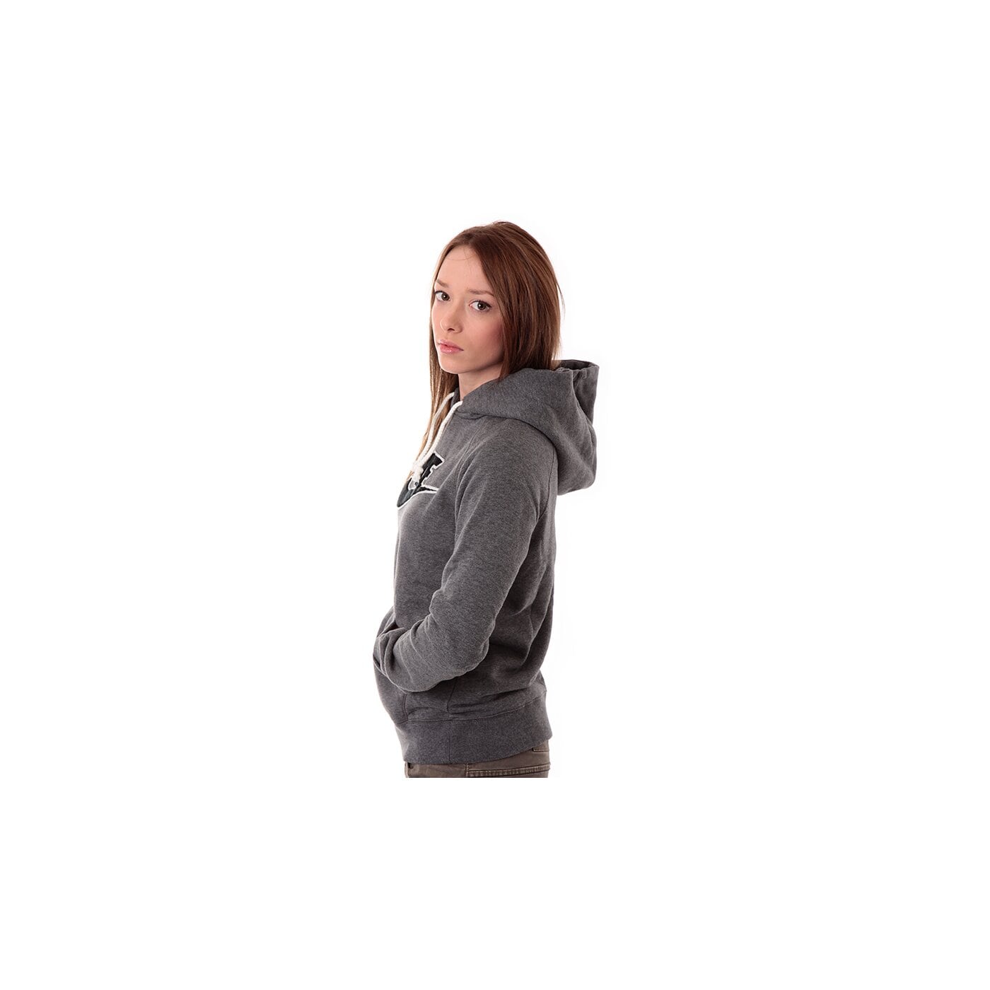 Bluza damska NIKE BLUZA NIKE RALLY HOODY PATCH 552936073 kolor szary