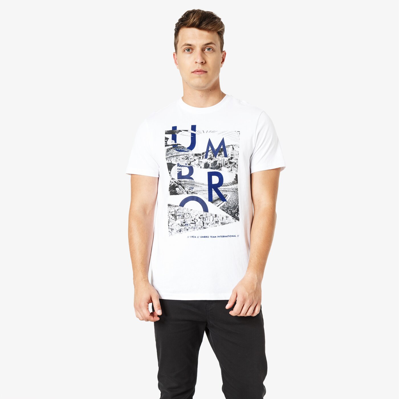 Koszulka męska UMBRO T-SHIRT SS SCORE ul38tsm03002 kolor biały