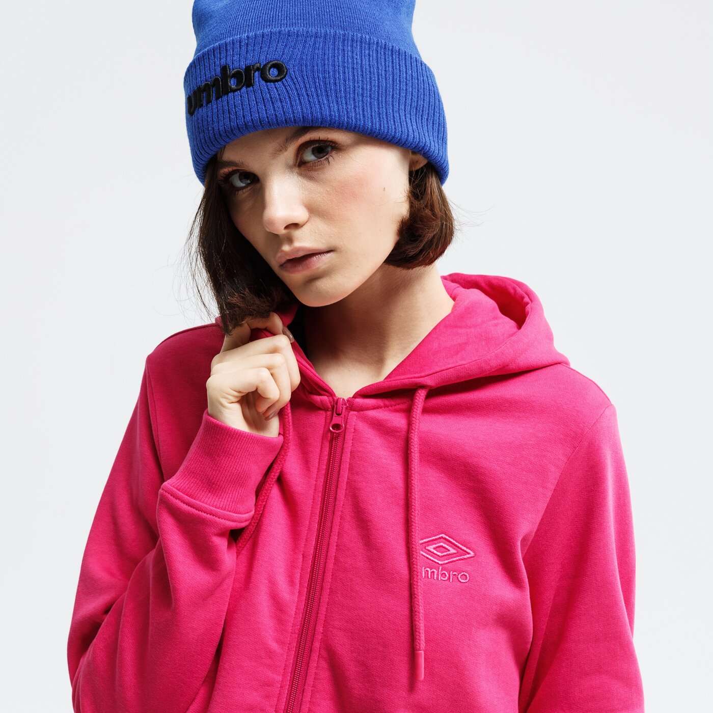 Bluza damska UMBRO BLUZA ROZPINANA Z KAPTUREM LINDI ul120bld03003 kolor różowy