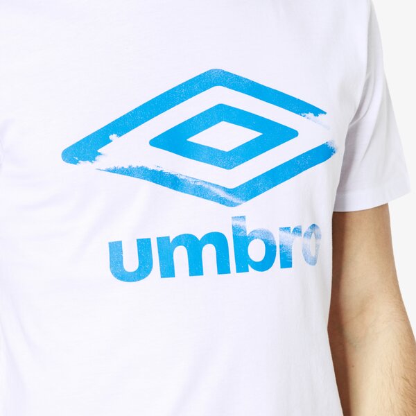 Koszulka męska UMBRO T-SHIRT SS INK GRAPHIC 65445u-gri kolor biały
