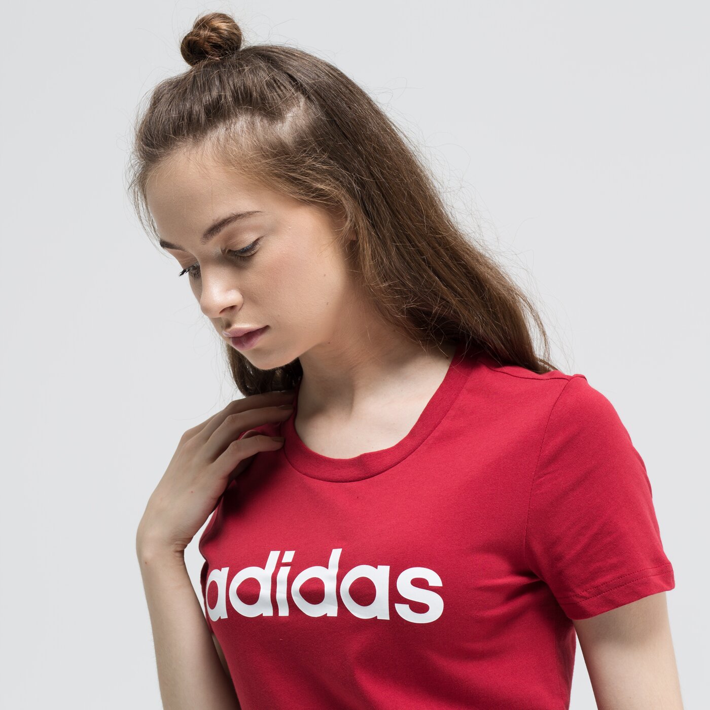Koszulka damska ADIDAS T-SHIRT SS W E LIN SLIM T ei0697 kolor czerwony