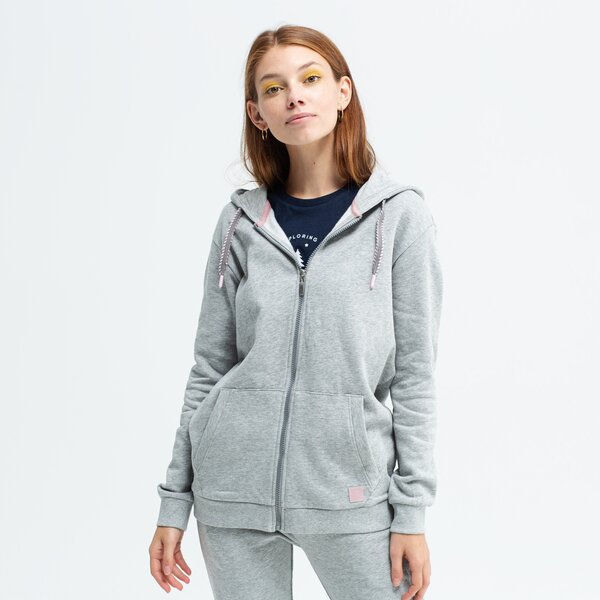 Bluza damska FEEWEAR BLUZA ROZPINANA Z KAPTUREM NANGA fw39bld13001 kolor szary
