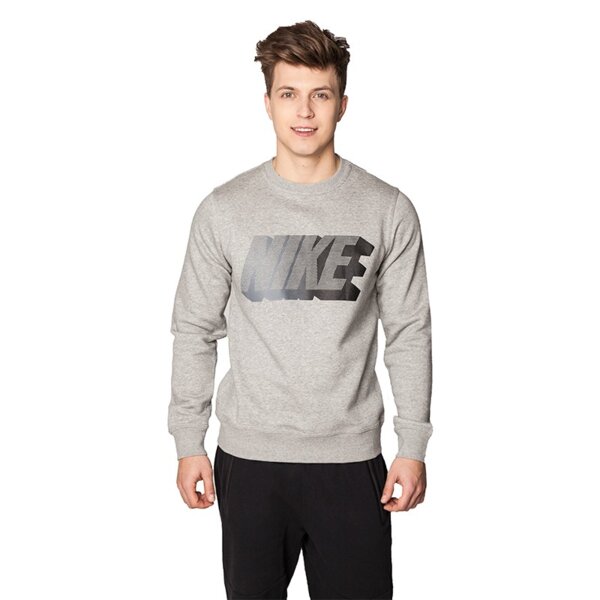 Bluza męska NIKE BLUZA CLUB FLC CREW-GX 727751063 kolor szary