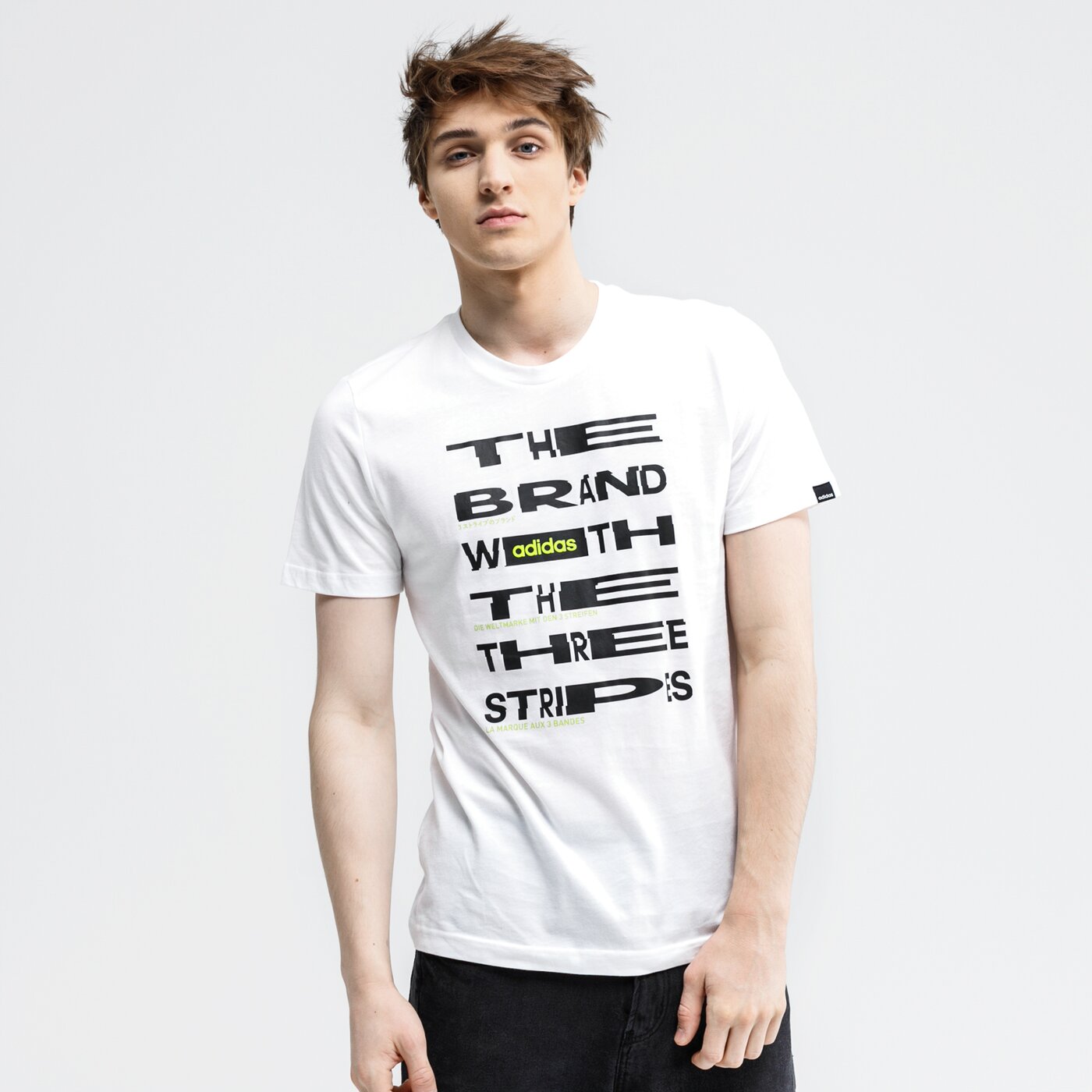 Koszulka męska ADIDAS T-SHIRT M DIST FNT T fm6281 kolor biały