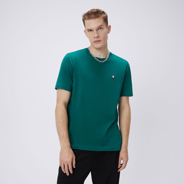 Koszulka męska CHAMPION T-SHIRT CREWNECK TEE 220453gs571 kolor zielony