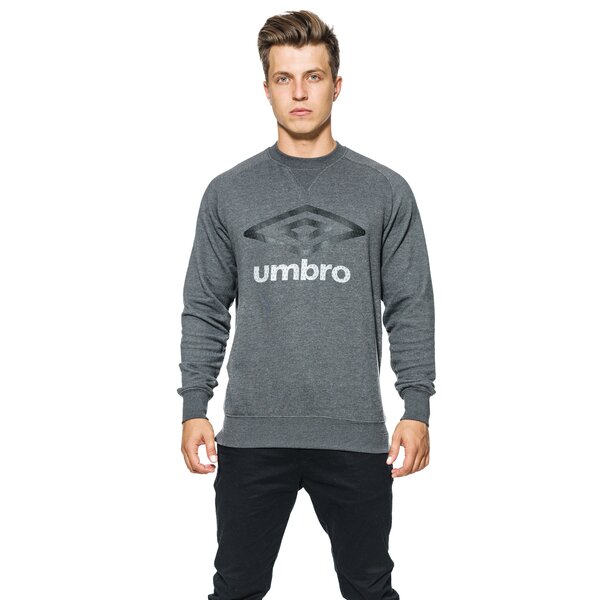 Bluza męska UMBRO BLUZA CREW NECK FLEECE 64552ufv3 kolor szary