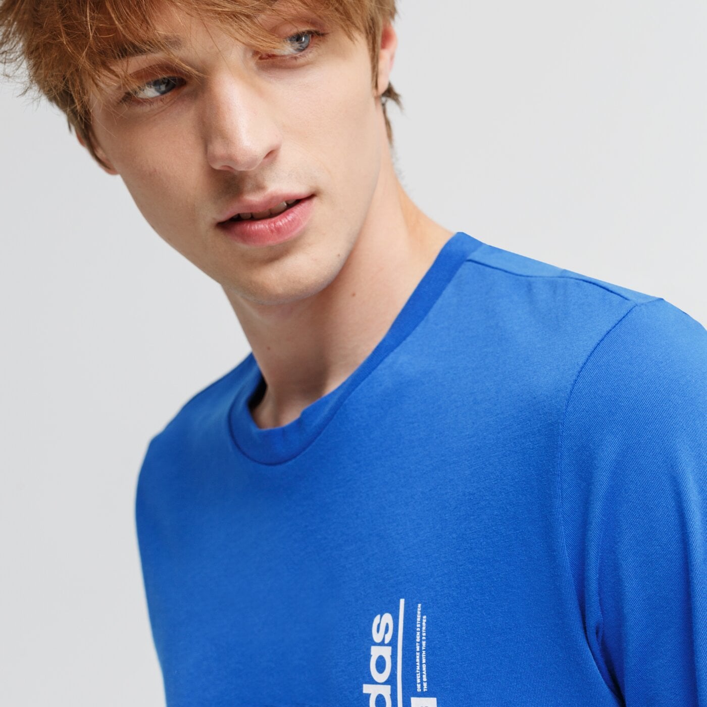 Koszulka męska ADIDAS T-SHIRT M SYMB T fm6086 kolor niebieski