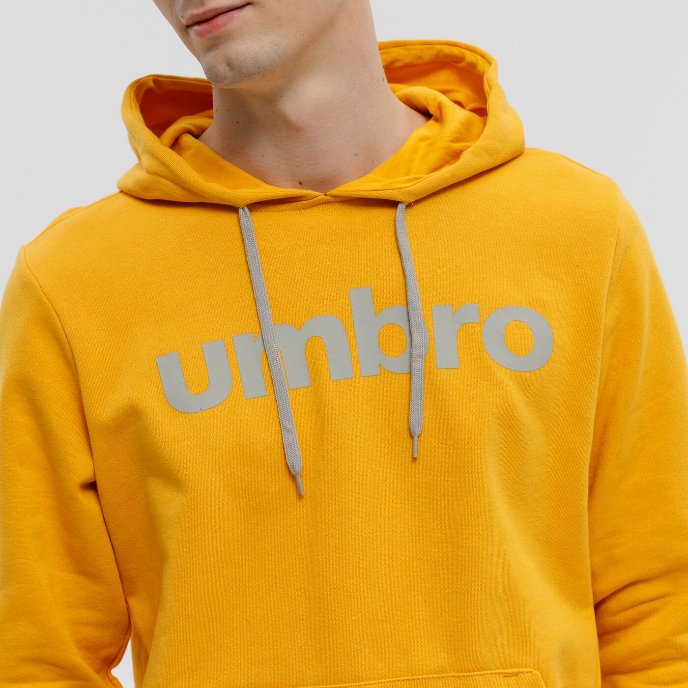 Bluza męska UMBRO BLUZA Z KAPTUREM FW LINEAR LOGO GRAPHIC 66069u-2wb kolor żółty
