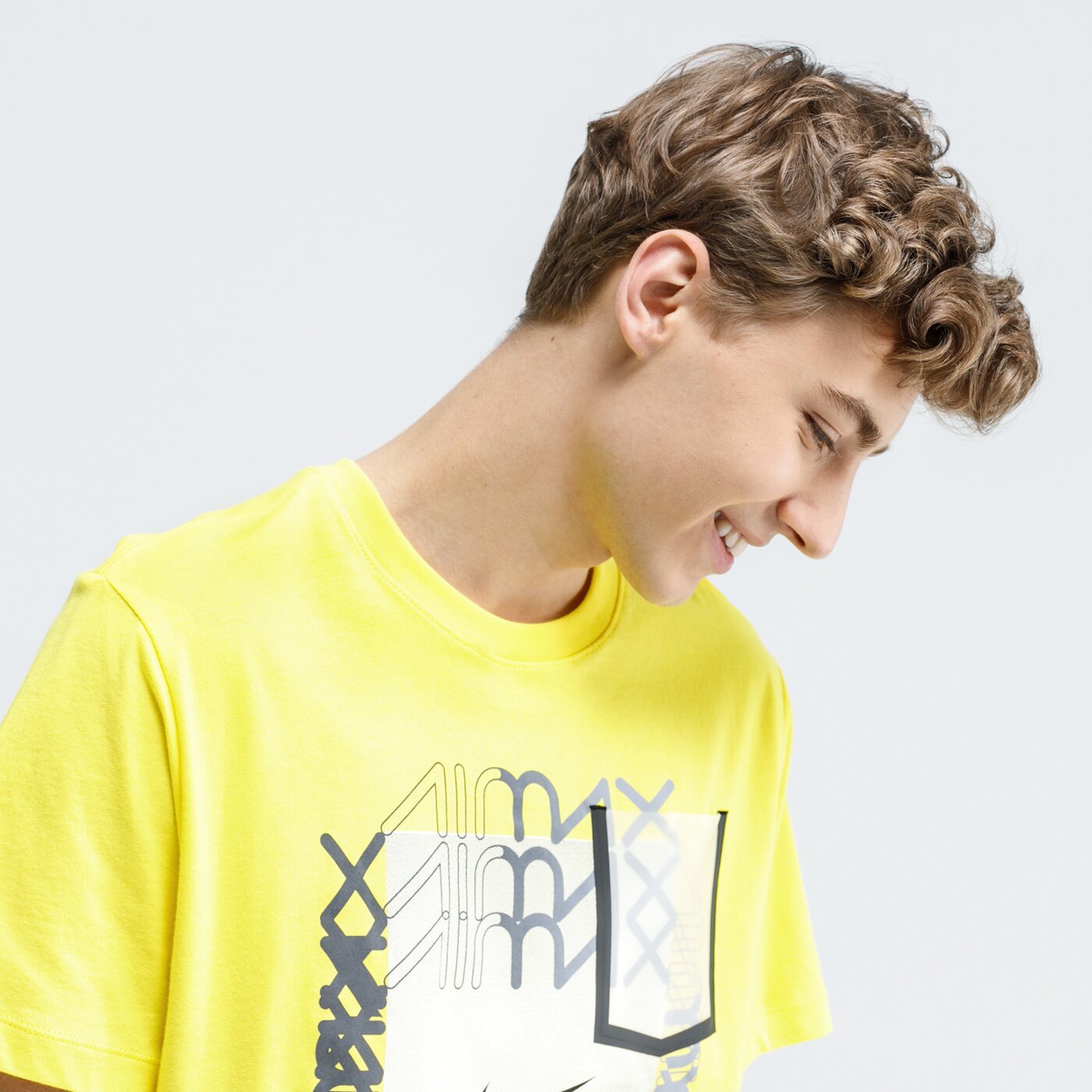 Koszulka męska NIKE T-SHIRT M NSW CLUB FT ck2793-731 kolor żółty