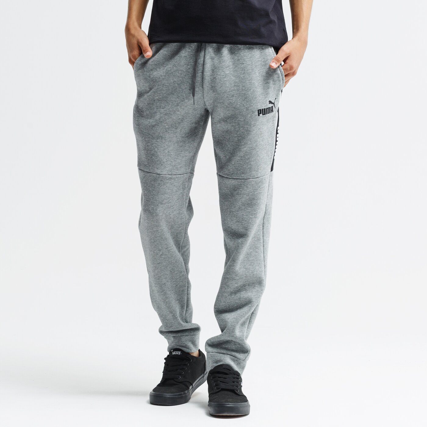 Spodnie dresowe męskie PUMA SPODNIE AMPLIFIED FL 58043603 kolor szary