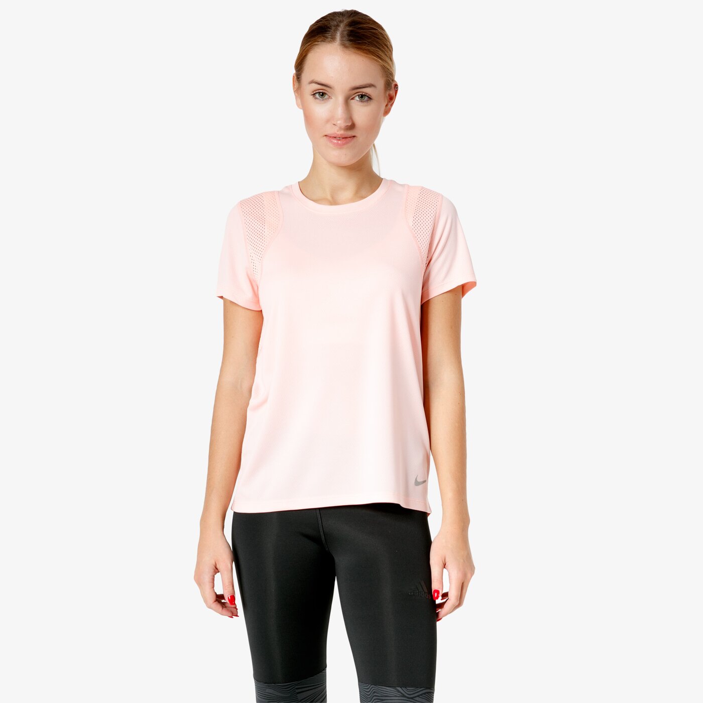 Koszulka damska NIKE T-SHIRT SS RUN TOP SS 890353646 kolor różowy