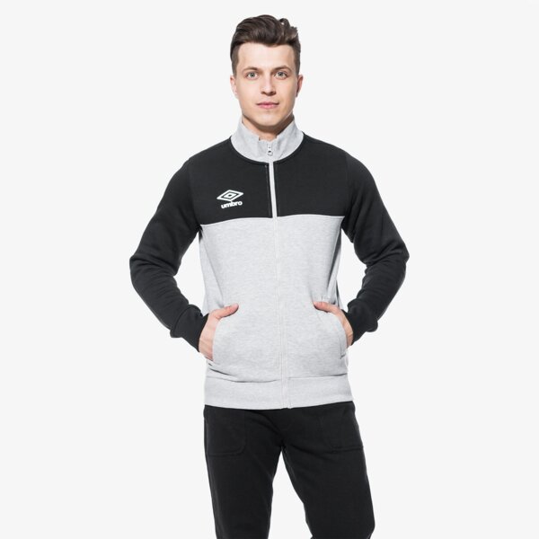 Bluza męska UMBRO BLUZA FLEECE ZIP THROUGH 64878ub43 kolor szary
