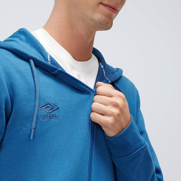 Bluza męska UMBRO BLUZA ROZPINANA Z KAPTUREM ASTOR II ul123blm90001 kolor niebieski