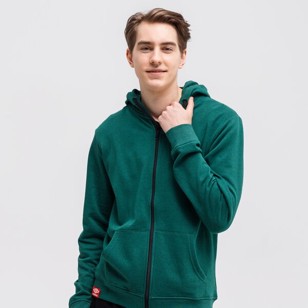 Bluza męska UMBRO BLUZA ROZPINANA Z KAPTUREM NOAM ul121blm23003 kolor zielony