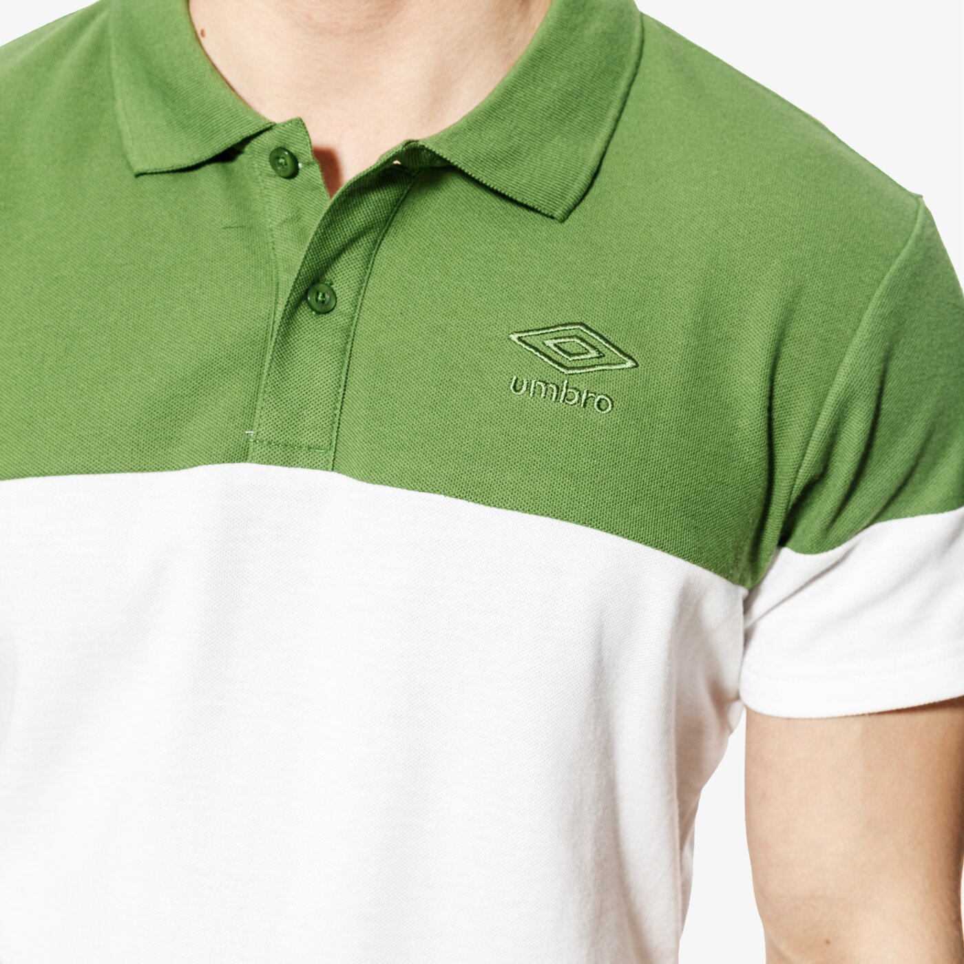Koszulka polo męska UMBRO POLO BRUCE ul18pom05001 kolor zielony