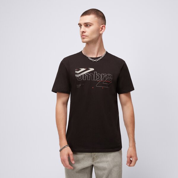 Koszulka męska UMBRO T-SHIRT ESS LINEAR LOGO ul125tsm01003 kolor czarny
