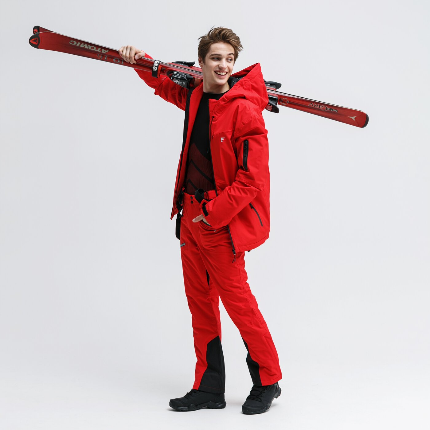 Kurtka zimowa męska FEEWEAR KURTKA NARCIARSKA CARIBOU fw39kum52001 kolor czerwony